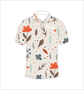 เสื้อโปโลพิมพ์ลายดอกไม้เขตร้อนแบบกำหนดเอง แขนสั้น สวมใส่สบาย เหมาะสำหรับกอล์ฟ เทนนิส ชุดทีมฤดูร้อน - Product Image 3