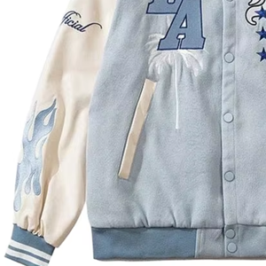 Veste de Baseball Homme Personnalisée ODM/OEM de Haute Qualité, Style Letterman, avec Écussons Gaufrés, 100% Polyester, Hiver - Product Image 4