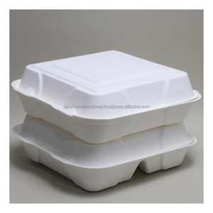 Cajas de Catering Apilables y Transpirables de Fibra de Caña de Azúcar con Logotipo Personalizado Xportio International - Product Image 1