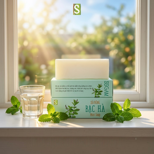 สบู่สมุนไพรมิ้นท์ทำมือสำหรับผิวแพ้ง่ายและผิวแห้ง-รีไซเคิลได้ - Product Image 5