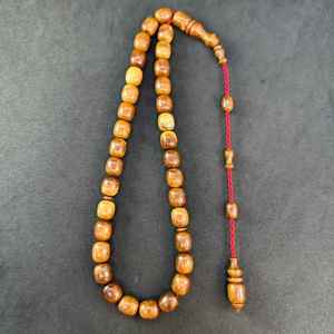 Petites perles de prière en bois poli écologiques, faites à la main, pour le Zikr quotidien, le Dhikr, la prière islamique, le chapelet musulman religieux - Product Image 2