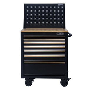 Wholesale Heavy Duty Rolling 7-Drawer Lockable <b>Tool</b> <b>Cabinet</b> with Wood Top Ball Bearing Slides for Garage Workshop <b>Storage</b> - Product Image 2