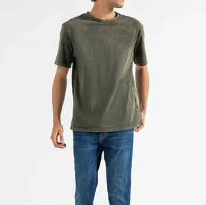 เสื้อยืดพิมพ์ลายโลโก้สไตล์วินเทจ 250 GSM ผ้าฝ้ายหนา 100% สีซีดแบบซันเฟด สตรีทแวร์ ล้างสีแบบแอซิด ทรงโอเวอร์ไซส์ - Product Image 6