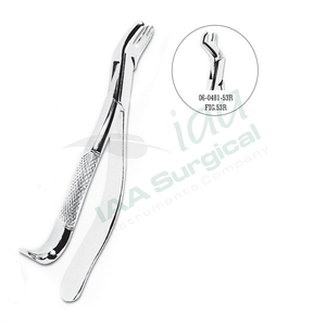 Forceps d'extraction chirurgicaux dentaires en acier inoxydable allemand, à dents dentelées - Product Image 2