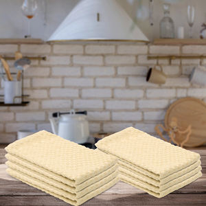 Serviettes de cuisine 100% coton écologiques, tissées à carreaux, à séchage rapide, lavables en machine, carrées et rectangulaires, résistantes aux enfants, en tissu éponge simple face - Product Image 5