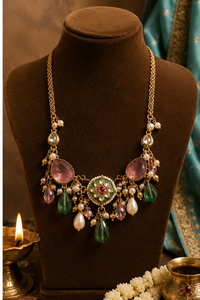 Ensemble collier ras-du-cou et boucles d'oreilles pour soirée, plaqué or, zircon, alliage de cuivre, tendance, cadeau de fiançailles, bijoux pour femme, collier de mariage - Product Image 2