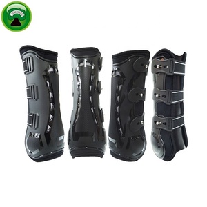 Black Neoprene PU Shell Horse Racing Tendon <b>Boots</b> - Product Image 1