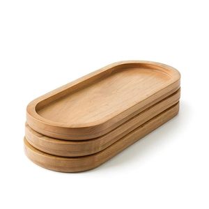 Bandeja de Servir de Madera de Acacia, Plato Ovalado Hecho a Mano, Bandeja para Comida, Aperitivos, Café y Postres para el Hogar, Hotel o Restaurante - Product Image 4