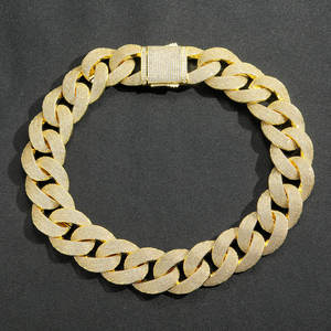 Collier chaîne hip-hop personnalisé avec logo diamant, plaqué or et argent, bijoux de mode pour la promotion de marque et le style célébrité - Product Image 6
