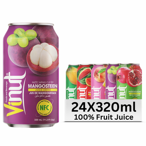 Bebida de Jugo de Mangostán Exótico VINUT 330ml Sin Azúcar Precio de Fábrica Marca Privada Vietnam - Product Image 1