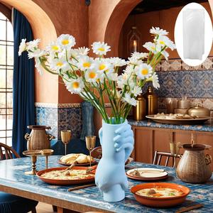 Flower Clumps Candlestick <b>Hand</b> Vase Candle Incense Aromatherapy Home Gypsum Candle Silicone <b>Mold</b> - Product Image 1