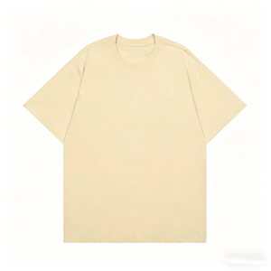 เสื้อยืดโอเวอร์ไซส์ผู้ชายสุดเทรนดี้ ผ้าฝ้าย 100% แขนสั้น คอกลม สีเทาล้วน สไตล์ลำลอง สตรีทแวร์ ผ้าเจอร์ซีย์ถัก ทรงหลวม ความยาวปกติ - Product Image 4