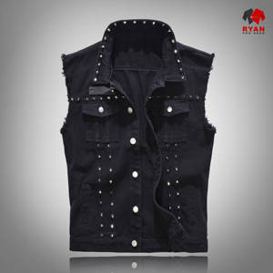 Ryan Pro Gear Nouveau design Gilet en jean unisexe sans manches écologique et tendance avec logo personnalisé Conception ODM OEM - Product Image 6