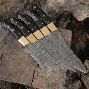 Premium Pattern Steel <b>Knife</b> Collection <b>Sharp</b> Hand Forged Blades Comfortable Handle Damascus Steel Handmade Chef <b>Set</b> For Kitchen - Product Image 4
