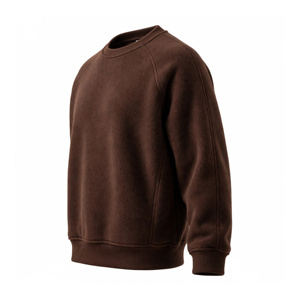 Sudadera Unisex Marrón de Poliéster con Cuello Redondo, Color Sólido, Transpirable, Manga Larga, Informal - Product Image 5
