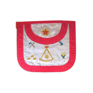 Embroidered Religious Cross <b>Badge</b> With Flowers And Sunburst Design Red And White Fabric <b>Sew</b>-<b>On</b> Classical Style - Product Image 5