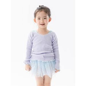 Camiseta Premium Coreana OZKIZ para Niñas, Modelo K01, Diseño Sólido, Tallas 2-7 Años, Primavera/Otoño, Venta al Por Mayor, Moda Infantil - Product Image 1
