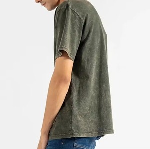 เสื้อยืดผู้ชายแบบย้อมสีเอซิด ราคาขายส่ง OEM สวมใส่สบาย คุณภาพพรีเมียม ราคาถูก เสื้อยืดผู้ชายแบบย้อมสีเอซิดสำหรับผู้ใหญ่ - Product Image 6