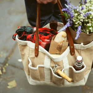 Bolsa de Almacenamiento de Yute de Gran Capacidad con Cierre de Cremallera para Viajes y Soluciones de Almacenamiento en el Hogar - Product Image 3