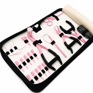 ชุดเครื่องมือต่อผมเหล็กนิ่มสีดำสุดหรู AB-01สำหรับร้านเสริมสวย - Product Image 2