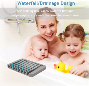 Jabonera de silicona para el hogar con drenaje, bandeja antideslizante para fregadero de cocina y baño, jabonera creativa para mesa de lavado, de alta calidad. - Product Image 6