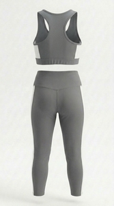 Ensemble de yoga 2 pièces pour femme, vêtements de sport sans couture, leggings de yoga très extensibles et haut court, tenue de fitness - Product Image 4