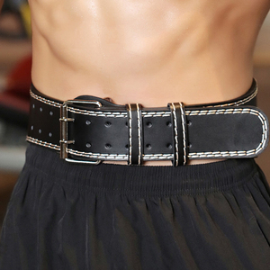 Cinturón de levantamiento de pesas de cuero para gimnasio, equipo deportivo para hombres y mujeres, con logo personalizado disponible. - Product Image 5