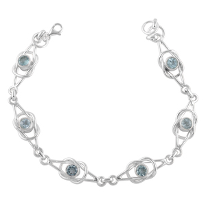 Natural Purple Amethyst Sterling 925 <b>Silver</b> Handmade Bezel Setting Bohemian Chain & Link Everyday Wear Unisex <b>Bracelet</b> for Girls - Product Image 2