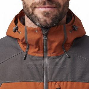 Trail Walking <b>Jacket</b> Men Lightweight Hooded Water Resistant Breathable Outdoor Full Zip Hiking <b>Travel</b> <b>Jacket</b> - Product Image 6