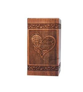 Super qualifier urne en bois faite à la main en gros urnes de crémation fournitures funéraires urnes en bois pour cendres humaines adulte - Product Image 6