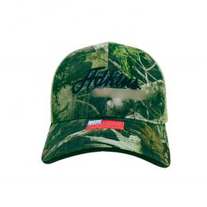 Gorra Trucker de 6 Paneles con Logotipo Bordado Personalizado ODM OEM, Diseño de Camuflaje con Árbol, Material Poliéster/Algodón, Patrón de Hojas, para Caza de Animales - Product Image 1