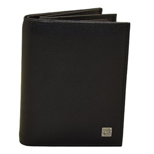Portefeuille en cuir véritable pour homme avec protection RFID, fermeture minimaliste, courte longueur, usage quotidien, noir - Product Image 1