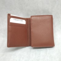 Dompet Kulit Pria Lipat Tiga, Tempat Kartu ID Mudah Dibawa, Harga Pabrik, Lapisan Dalam Chairman, Kompartemen Uang Tunai, RFID, Model Pendek Terbuka