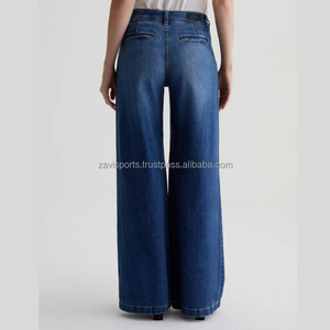 Jeans baggy pour femmes, taille haute, coupe ample, pantalon en denim, style vintage tendance, jambe large, pantalon confortable pour femmes - Product Image 2