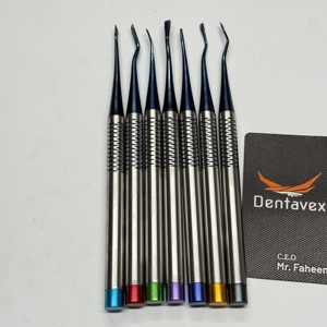 Dentavex Corporation - Juego de 7 Elevadores de Raíces Dentales para Implantes, Cuchillos de Extracción, Instrumentos Dentales de Acero Inoxidable Alemán - Product Image 3