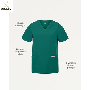 ชุดสครับ 6 กระเป๋าสำหรับผู้หญิง Ultra LAST Essential Performance – ผ้าสเตรช 4 ทิศทาง, เอวปรับได้, เสื้อและกางเกง - Product Image 3