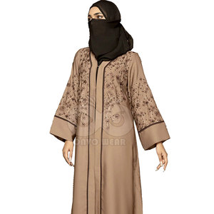 Elegante Abaya Negra Lisa para Mujer, Vestido Largo para Damas Musulmanas, Estilo Dubái, Ropa Islámica Modesta, Tela Suave Nida, Venta al Por Mayor - Product Image 6