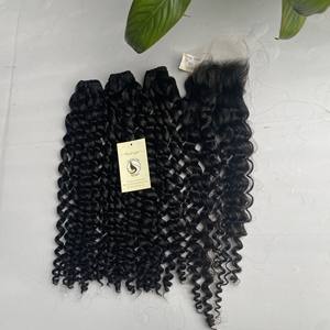 Tissage brésilien brut non traité, cuticule alignée, fournisseurs vierges, lots de cheveux 100 humains avec Lace Closure, vente en gros - Product Image 6