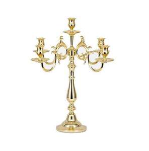 Candelabros para decoración de bodas, artesanías, candelabros de metal, hierro chapado en oro, portavelas, decoración para el hogar, candelabros para bodas - Product Image 6