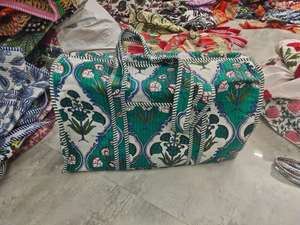 Bolsa de Viaje Plegable de Algodón Acolchado Hecha a Mano, Unisex, con Cierre de Cremallera, para Excursionismo, Campamento y Viajes al Aire Libre - Product Image 5