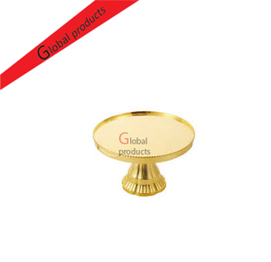 Elegante Soporte Redondo de Metal con Acabado Dorado para Pastel de Bodas, para Hotel, Restaurante y Bar - Product Image 1
