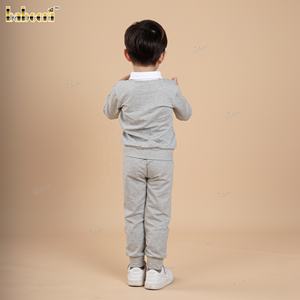Ropa Infantil al por Mayor: Suéter de Punto de Doble Hilo para Niños, 100% Algodón, Certificado OEKO-TEX, Ignífugo, con Bordado Smocked - Product Image 3