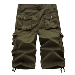 Wholesale Men's Cotton Chino Shorts Fashionable Knee-Length Summer Outdoor Wear with Solid Pattern Customizable OEM Service - Product Image 4