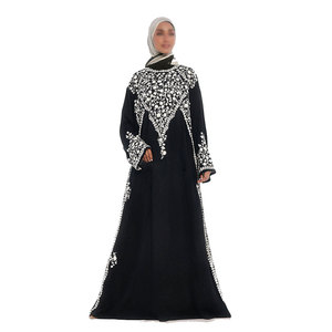 Vente en gros de robes musulmanes pour l'Aïd Ramadan, Abaya en ligne, couleur unie, Abaya de luxe, robe musulmane pour femmes, Abaya ouverte faite à la main - Product Image 1
