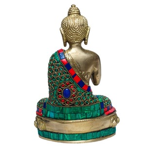 Sculpture de Bouddha en laiton de luxe, plaquée or, artisanale, pour la décoration de la maison et de mariage, meilleur prix - Product Image 2