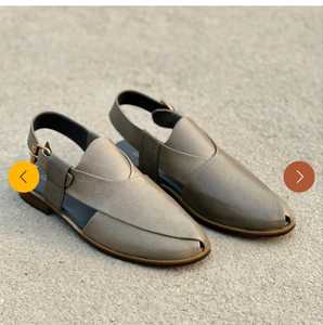 Mules de Cuero Genuino Gris para Hombre, con Punta Puntiaguda, Correa con Hebilla, Sandalias Casuales de Verano, Suela de Goma Transpirable - Product Image 2