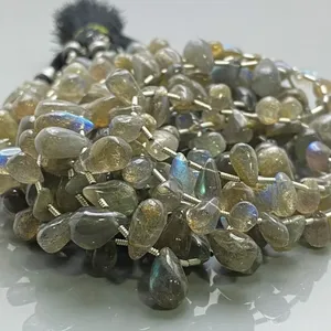 Perles de Labradorite Naturelle Lisse de 9-12mm, Grade B, pour la Fabrication de Bijoux, Vente en Gros - Product Image 2