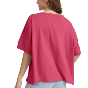 เสื้อยืดคอกลมผู้หญิงรุ่นใหม่ปี 2026 สวมใส่สบาย น้ำหนักเบา สไตล์เรโทรลำลองทันสมัย ดีไซน์ร่วมสมัย รับผลิตแบบ OEM - Product Image 5