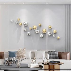 Minimalist <b>Wall</b> Accents Aluminum Metal Circular <b>Decorative</b> Hanging Balls Irregular - Product Image 5