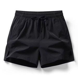<b>Men</b> Pink Solid Color Drawstring Beach Shorts Quick Dry Woven Polyester Swim <b>Trunks</b> Mid Waist Sport Short - Product Image 4